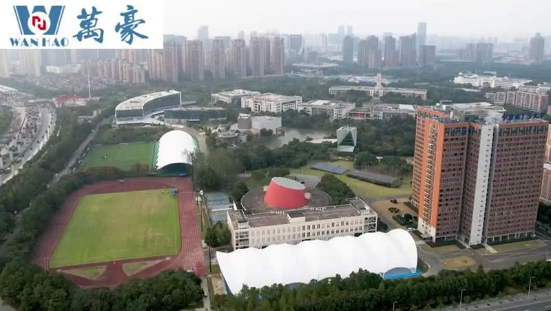 萬豪制造-寧波諾丁漢大學籃球場、網(wǎng)球場膜結(jié)構(gòu)頂棚
