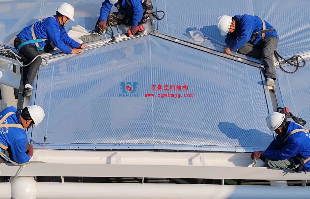 已完工，這個ETFE氣枕商業(yè)天幕閃亮登場！